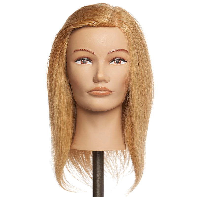 Celebrity 23 Competition Cosmetology Mannequin Head 100% Human Hair,  Blonde - Sam-4
