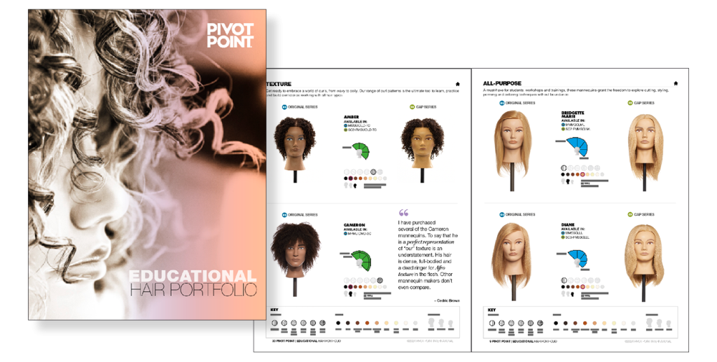 Pivot Point Educational Hair Portfolio Product Catalog