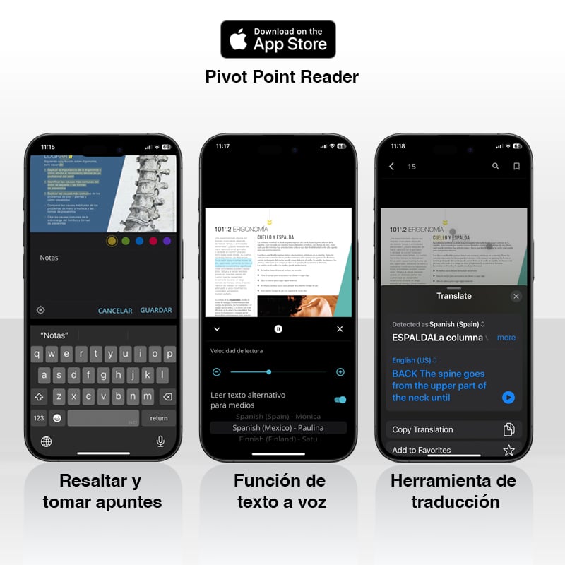 Pivot Point Downloadable eBooks Apple Play App Spanish